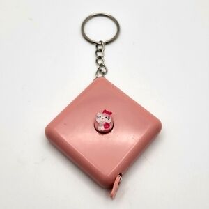 HELLO KITTY Tape Measure Keychain NEW